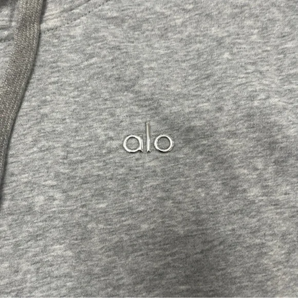 ALO Yoga Unisex Gray Zip-Up Hoodie and Jogger Set - Picture 2 of 16